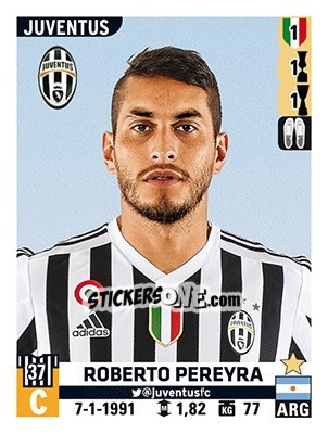 Sticker Roberto Pereyra - Calciatori 2015-2016 - Panini