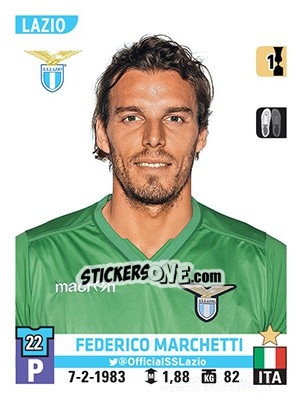Cromo Federico Marchetti - Calciatori 2015-2016 - Panini