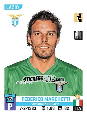Sticker Federico Marchetti - Calciatori 2015-2016 n. 329 - Panini