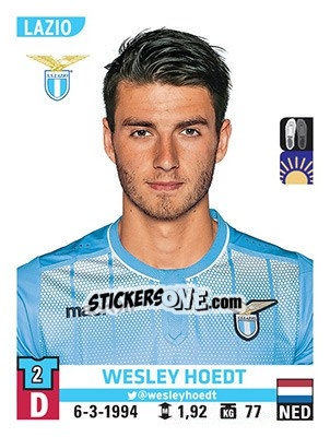 Sticker Wesley Hoedt - Calciatori 2015-2016 - Panini