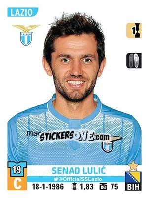 Sticker Senad Lulic - Calciatori 2015-2016 - Panini
