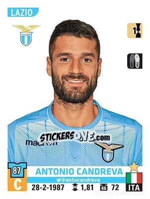 Figurina Antonio Candreva - Calciatori 2015-2016 - Panini