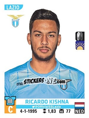 Sticker Ricardo Kishna - Calciatori 2015-2016 n. 346 - Panini