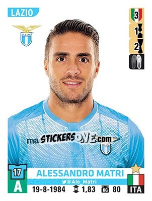 Figurina Alessandro Matri - Calciatori 2015-2016 - Panini