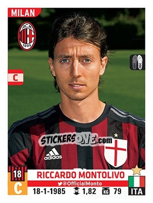 Cromo Riccardo Montolivo - Calciatori 2015-2016 - Panini