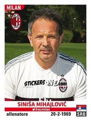 Sticker Siniša Mihajlovic - Calciatori 2015-2016 n. 380 - Panini