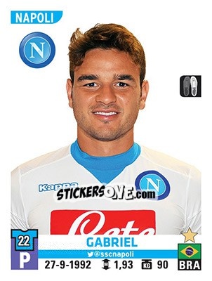Sticker Gabriel - Calciatori 2015-2016 n. 388 - Panini