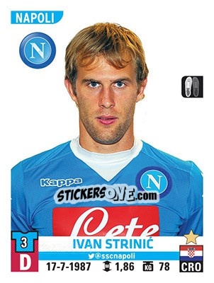Sticker Ivan Strinic - Calciatori 2015-2016 n. 395 - Panini