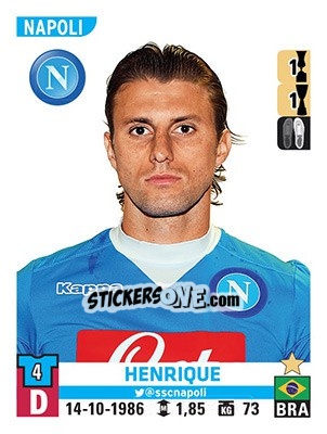 Sticker Henrique - Calciatori 2015-2016 n. 396 - Panini
