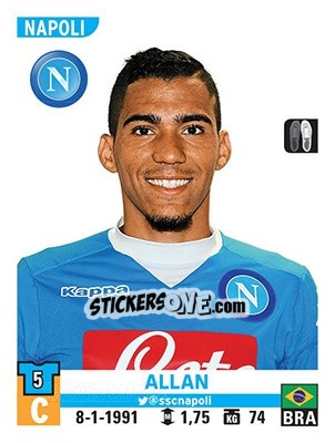 Sticker Allan - Calciatori 2015-2016 n. 399 - Panini