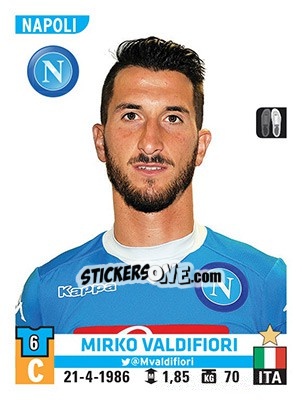 Sticker Mirko Valdifiori - Calciatori 2015-2016 n. 400 - Panini