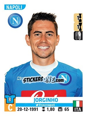 Sticker Jorginho - Calciatori 2015-2016 n. 401 - Panini
