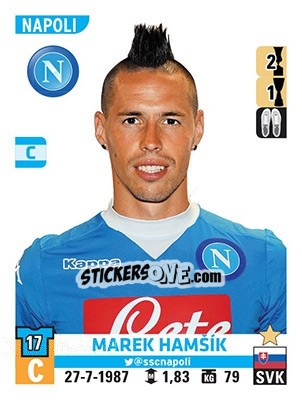 Sticker Marek Hamšík - Calciatori 2015-2016 - Panini