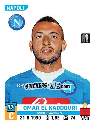 Sticker Omar El Kaddouri - Calciatori 2015-2016 n. 403 - Panini