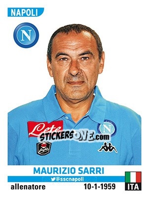 Cromo Maurizio Sarri - Calciatori 2015-2016 - Panini