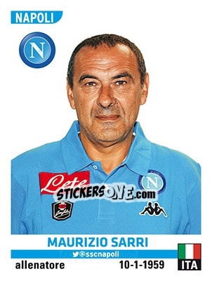 Sticker Maurizio Sarri - Calciatori 2015-2016 n. 409 - Panini