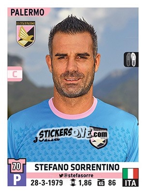 Cromo Stefano Sorrentino - Calciatori 2015-2016 - Panini