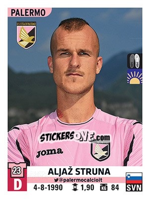Cromo Aljaž Struna - Calciatori 2015-2016 - Panini