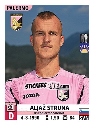 Cromo Aljaž Struna - Calciatori 2015-2016 n. 422 - Panini