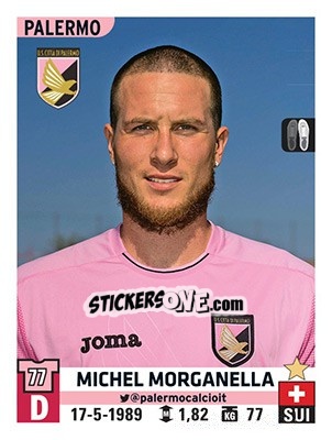 Figurina Michel Morganella - Calciatori 2015-2016 - Panini