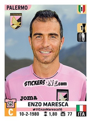 Figurina Enzo Maresca - Calciatori 2015-2016 - Panini