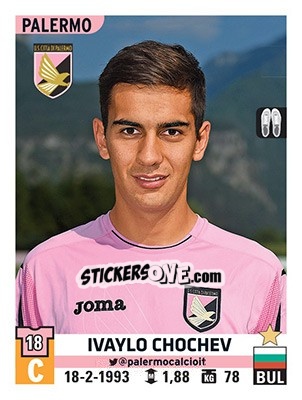 Cromo Ivaylo Chochev - Calciatori 2015-2016 - Panini