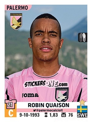Cromo Robin Quaison - Calciatori 2015-2016 - Panini