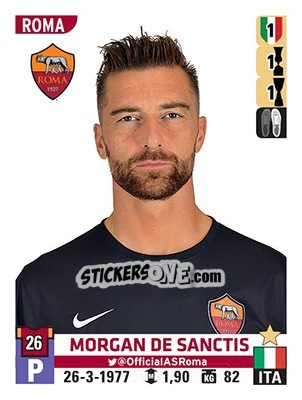 Sticker Morgan De Sanctis - Calciatori 2015-2016 n. 446 - Panini