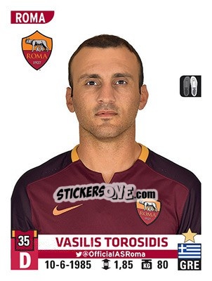 Sticker Vasilis Torosidis - Calciatori 2015-2016 n. 451 - Panini