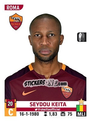 Sticker Seydou Keita - Calciatori 2015-2016 n. 456 - Panini