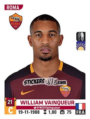 Cromo William Vainqueur - Calciatori 2015-2016 n. 458 - Panini
