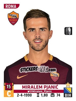 Sticker Miralem Pjanic - Calciatori 2015-2016 - Panini