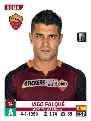 Sticker Iago Falqué - Calciatori 2015-2016 n. 461 - Panini