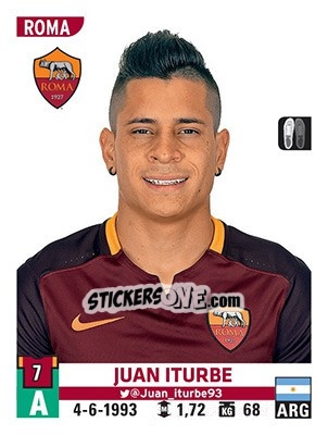 Sticker Juan Iturbe - Calciatori 2015-2016 n. 462 - Panini