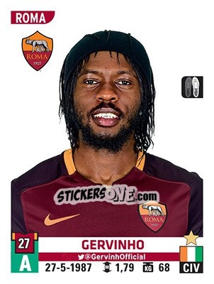 Figurina Gervinho - Calciatori 2015-2016 - Panini