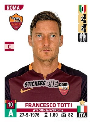 Sticker Francesco Totti - Calciatori 2015-2016 n. 466 - Panini