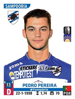 Sticker Pedro Pereira - Calciatori 2015-2016 n. 483 - Panini