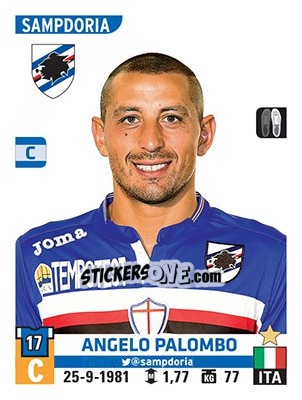 Sticker Angelo Palombo - Calciatori 2015-2016 n. 485 - Panini