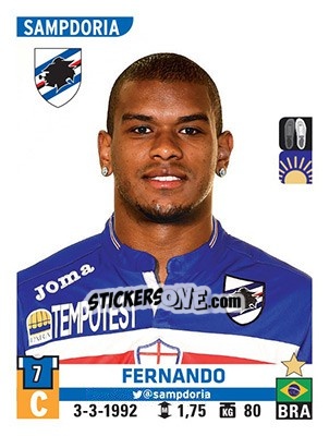 Figurina Fernando - Calciatori 2015-2016 - Panini