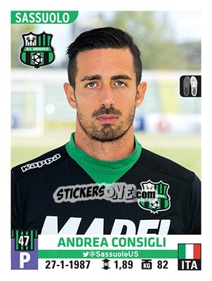 Sticker Andrea Consigli - Calciatori 2015-2016 - Panini