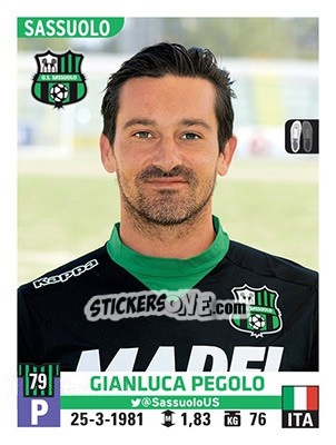 Sticker Gianluca Pegolo - Calciatori 2015-2016 - Panini