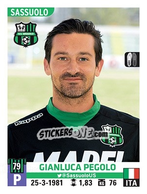 Sticker Gianluca Pegolo - Calciatori 2015-2016 n. 504 - Panini