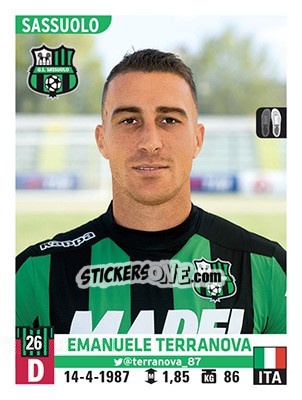Sticker Emanuele Terranova - Calciatori 2015-2016 - Panini