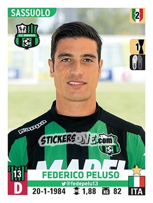 Sticker Federico Peluso - Calciatori 2015-2016 n. 510 - Panini