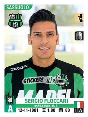 Sticker Sergio Floccari - Calciatori 2015-2016 - Panini
