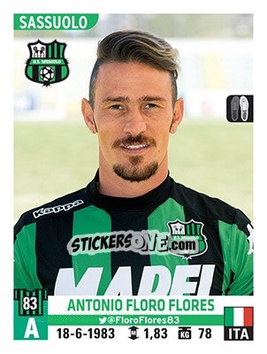 Sticker Antonio Floro Flores - Calciatori 2015-2016 n. 524 - Panini