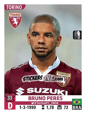 Cromo Bruno Peres - Calciatori 2015-2016 - Panini