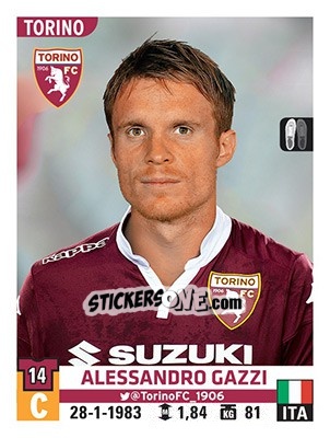 Sticker Alessandro Gazzi - Calciatori 2015-2016 n. 545 - Panini