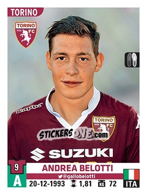 Figurina Andrea Belotti - Calciatori 2015-2016 - Panini