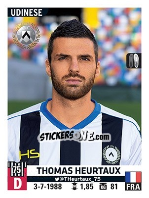Sticker Thomas Heurtaux - Calciatori 2015-2016 n. 564 - Panini